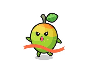 cute mango illustration is reaching the finish