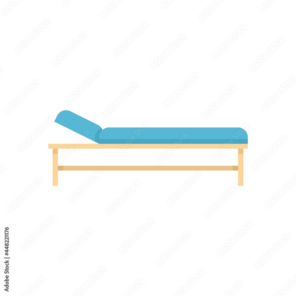 Wall mural Hospital bed icon flat isolated vector