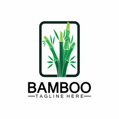 Bamboo Logo Template vector icon illustration design