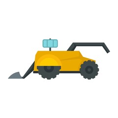 Agriculture robot icon flat isolated vector