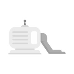 Harvesting robot icon flat isolated vector
