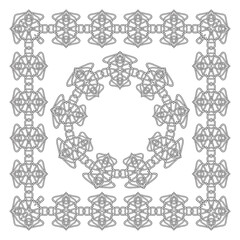 Celtic Pattern Isolated on White Background. Scandinavian Design. Decorative Vikings Logo