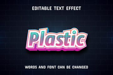 Plastic text - editable text effect