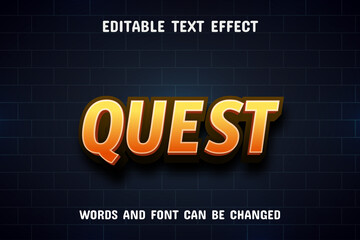 Obraz premium Quest text - editable text effect