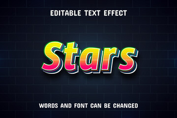 Stars text - editable text effect