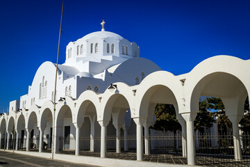 Santorini - officially Thira and classic Greek Thera is an island in the southern Aegean Sea, about...