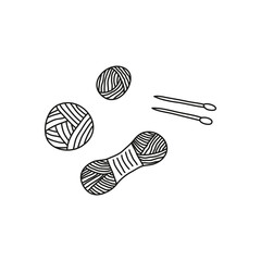 Doodle skein and balls of yarn.