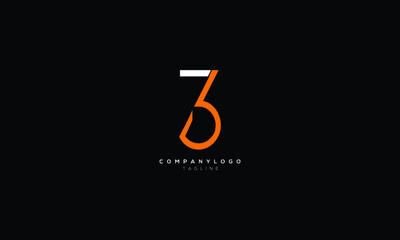 3B B3 3 AND B Abstract initial monogram letter alphabet logo design