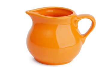 Orange jug with handle