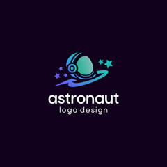 Illustration vector graphic of astronaut logo.  Colorfull style. Aplication icon. Design inspiration. Fit to your Digital media, Business, Company etc