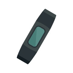 Smart bracelet device icon flat isolated vector