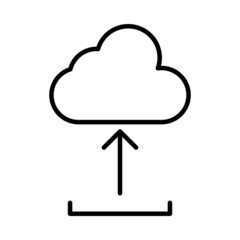 Uplaod Vector Line Icon Design