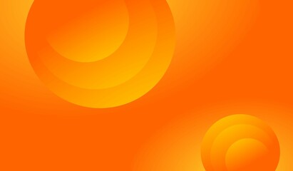 Gradient Circles Orange Abstract Background