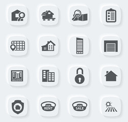 Real estate icons set