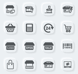 Shop icons set