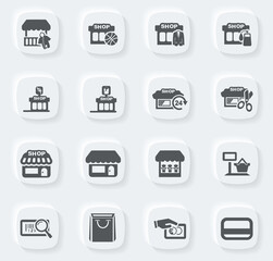 Shop icons set
