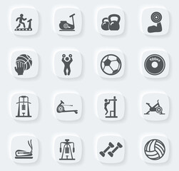 Fototapeta premium Sport equipment icons set
