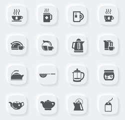 tea and tea making icons