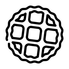 belgium waffles cake dessert line icon vector. belgium waffles cake dessert sign. isolated contour symbol black illustration