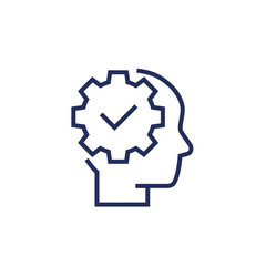 ability line icon with a head