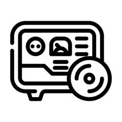 gas meter fuel indicator line icon vector. gas meter fuel indicator sign. isolated contour symbol black illustration