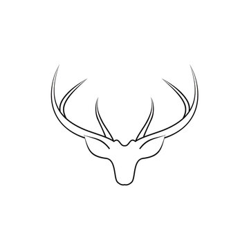 Buy Geometric Deer Head Tattoo Black and White Animal Tattoo Digital Art  Online in India - Etsy