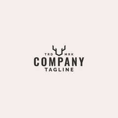 minimalist line art deer logo design