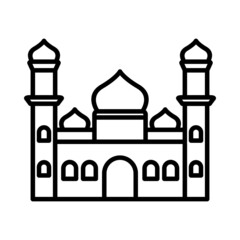 Mosque Vector Line Icon Design