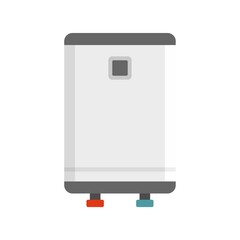 Heat boiler icon flat isolated vector