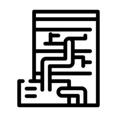 eco energy scheme line icon vector. eco energy scheme sign. isolated contour symbol black illustration
