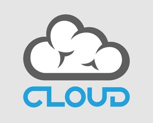 Brand logo for the company with cloud symbol and lettering