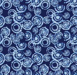 Navy blue Tie Dye Seamless Pattern Background