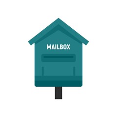 Service mailbox icon flat isolated vector
