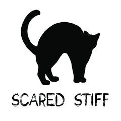 Halloween poster, t-shirt print . Stock vector illustration.