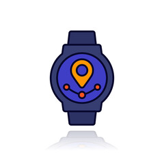 gps watch icon with outline