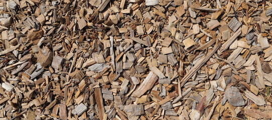 Wood chips as a background