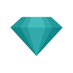 Rock diamond icon flat isolated vector