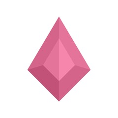 Princess jewel icon flat isolated vector