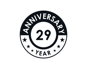 29 years anniversary badge vector design