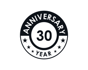 30 years anniversary badge vector design