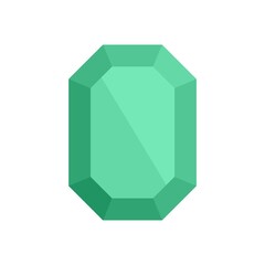 Solid jewel icon flat isolated vector