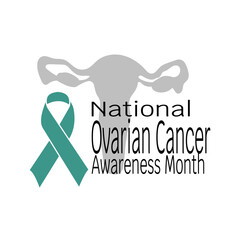 National Ovarian Cancer Awareness Month, concept for poster or banner