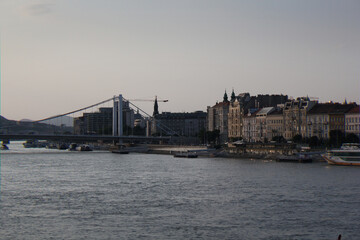 Scenery of the Danube in Budapest.