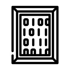 digital picture line icon vector. digital picture sign. isolated contour symbol black illustration