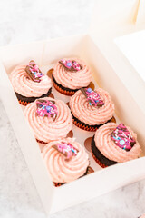 Chocolate strawberry cupcakes