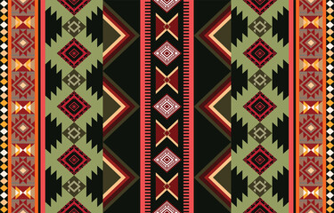 Geometric ethnic oriental ikat pattern traditional Design for background,fabric,wrapping,clothing,wallpaper,Batik,carpet,embroidery style.