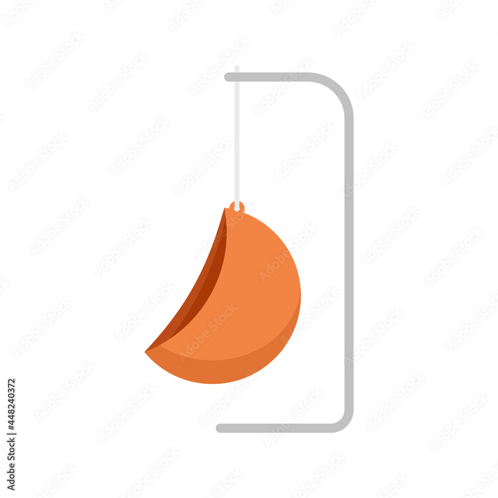 Wall mural Hanging chair icon flat isolated vector