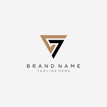 C7 C AND 7 Abstract initial monogram letter alphabet logo design template.