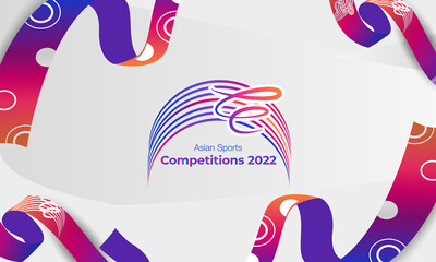 Sports competition 2022 in China, Competition between Asian countries. Bright sports background