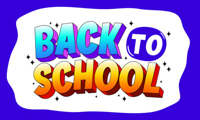 Back to school background with cartoon style design